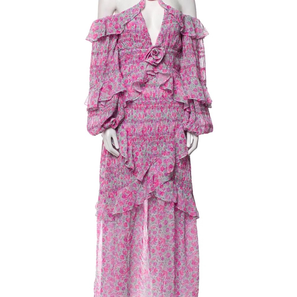 For Love And Lemons Pink Floral Dress